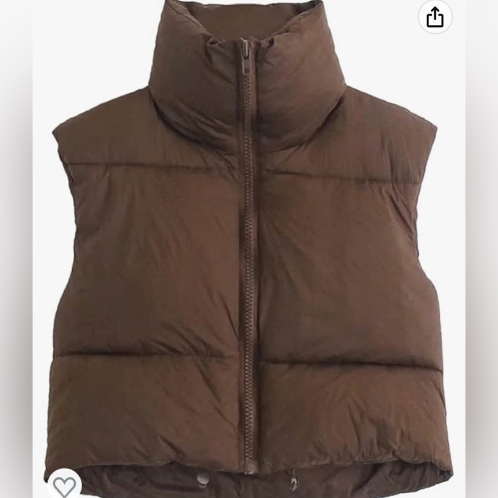 ⛔️❌S O L D❌⛔️New Cropped Puffer West Brown S